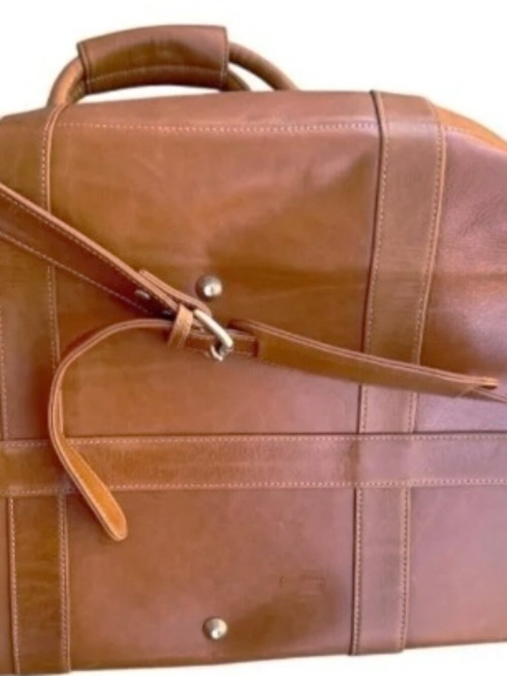 New $795 Barrington 360 Superb Leather Delta Cabin Duffle Travel Carry On Bag - Picture 7 of 7